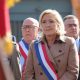 President of France's far-right National Rally, Marine Le Pen, attends a ceremony marking the 81st anniversary of Victory in Europe Day, on May 8, 2026.