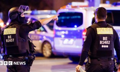 The vehicle that crashed into a crowd near Berlin's annual Christopher Street Day Pride parade on Saturday evening, leaving multiple people injured and the parade called off, in Berlin, Germany, July 26, 2026.