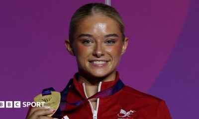 Ruby Evans with her gold medal