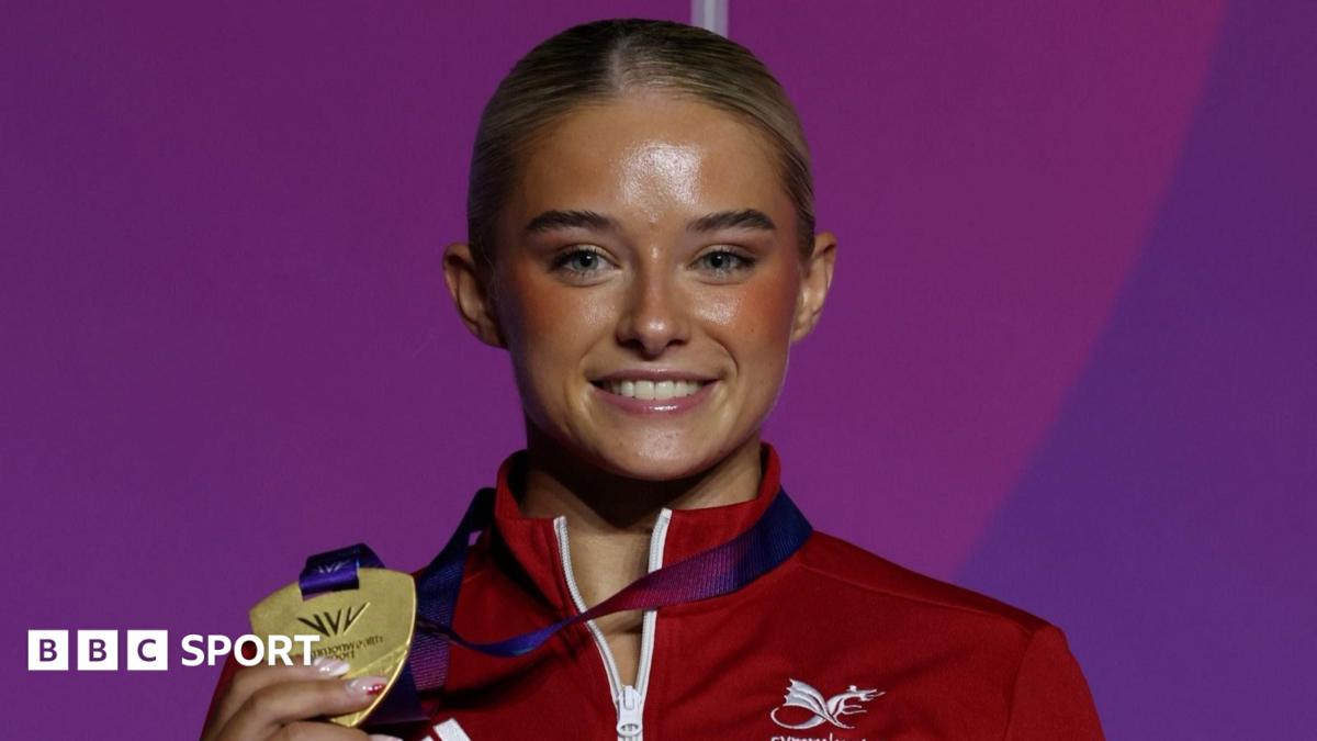 Ruby Evans with her gold medal