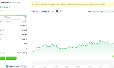 GRAM Price Performance. Source: Coingecko