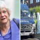 Ann Widdecombe smiles as she looks to the right. She is wearing a blue blazer and a flowery blue and white top.