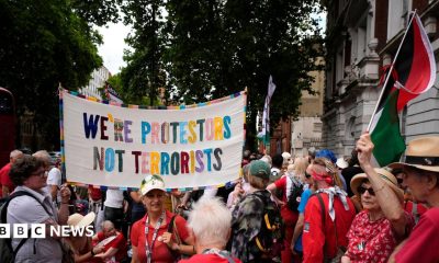 Protesters gathered outside Westminster Magistrates' Court on Thursday