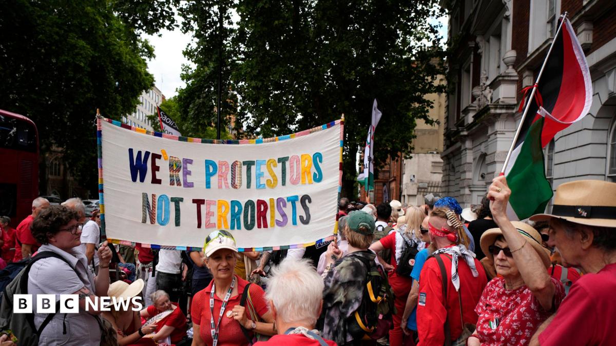 Protesters gathered outside Westminster Magistrates' Court on Thursday