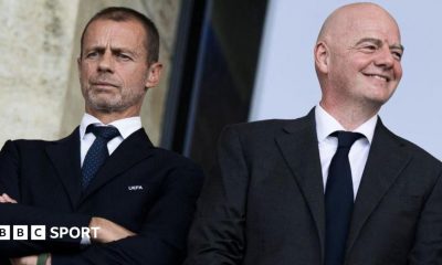 Uefa president Aleksander Ceferin (left) and his Fifa counterpart Gianni Infantino
