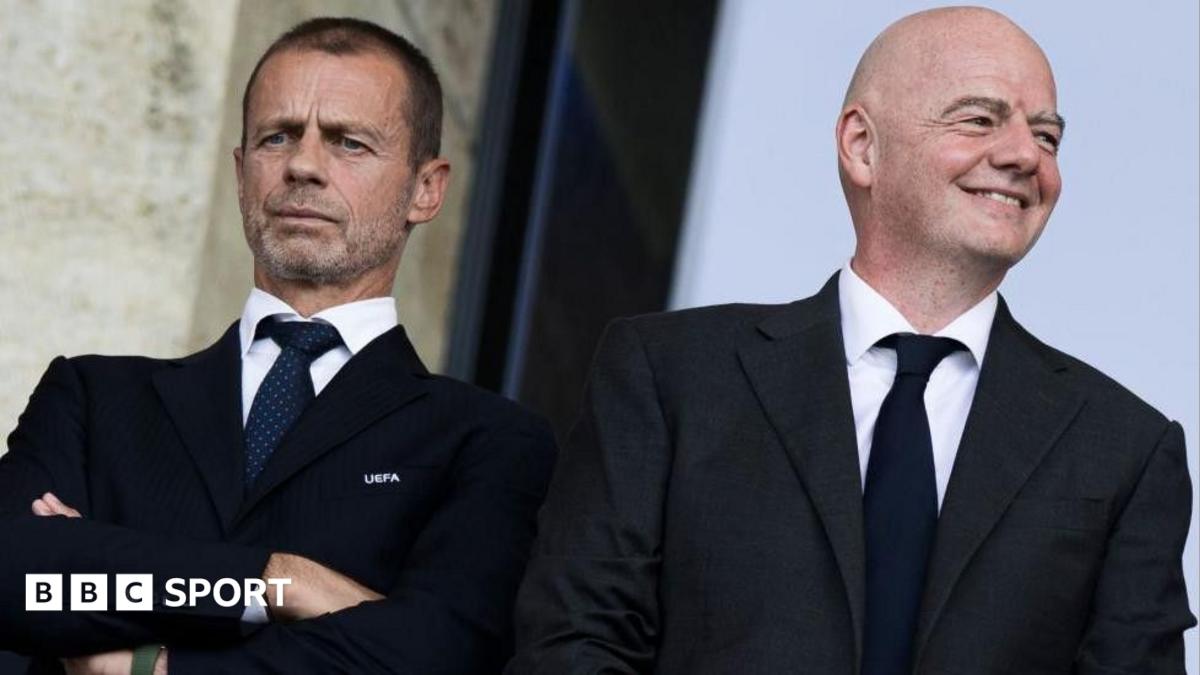 Uefa president Aleksander Ceferin (left) and his Fifa counterpart Gianni Infantino