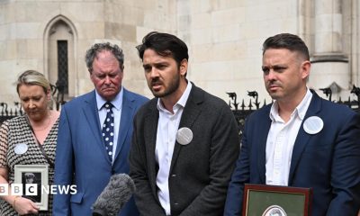 Andy Tobias speaking as families from the Chinook Justice Campaign outside the Royal Courts of Justice, central London, ahead of a hearing which will determine whether the families can proceed with a Judicial Review. The families of the victims are calling for a judge-led, public inquiry into the 1994 RAF Chinook helicopter disaster and for all the files - some of which have been sealed for 100 years - to be released.