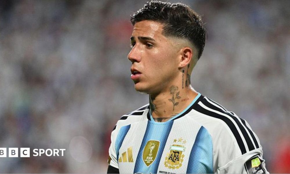 Enzo Fernandez while playing for Argentina