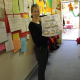 The author delivering allergy-friendly cupcakes to her son's preschool class in 2015.