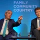 Reform UK leader Nigel Farage, left, and deputy leader Richard Tice attend a press conference on the economy and renewable energy, in London, Wednesday, Feb. 12, 2025.