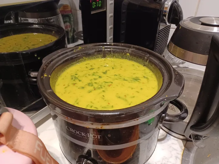 My slow cooker lentil coconut soup