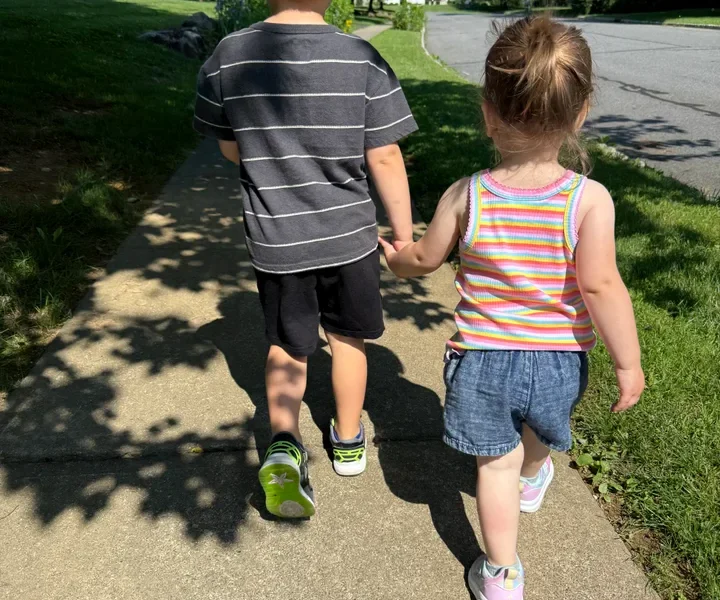 The author's two small children