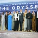 Christopher Nolan with the cast of The Odyssey