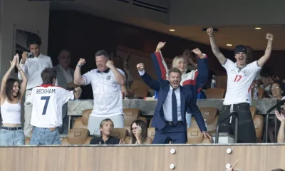 Victoria wasn't quite as jubilant as the rest of her family on Saturday night