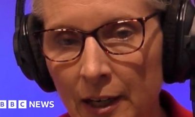 Vertical image of Emma Reynolds speaking on the Today programme