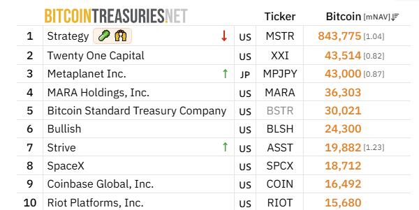 crypto treasury stocks