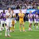 England players on the field applauding the fans after the World Cup semi-final defeat to Argentina