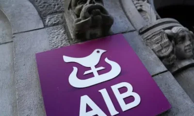Signage for Allied Irish Banks (AIB) on one of its buildings in Galway, Ireland, 9 September 2020