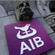 Signage for Allied Irish Banks (AIB) on one of its buildings in Galway, Ireland, 9 September 2020
