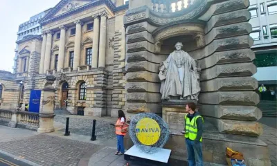 Protesters at Aviva HQ in Norwich