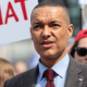 MP Clive Lewis pictured at a rally
