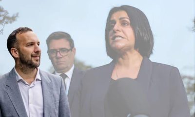 Zack Polanski of the Green Party and Andy Burnham and Shabana Mahmood of the Labour Party
