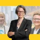 Geraldine Coggins of the Green Party, Bev Coggins of Labour, and Sian Astley of Reform UK, Greater Manchester mayor race