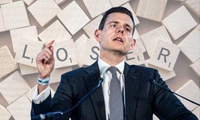 Matt Goodwin in front of the word 'loser'