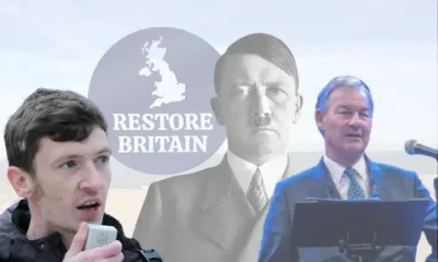 Rupert Lowe and Steve Laws of Restore Britain, and Adolf Hitler of the Nazi Party