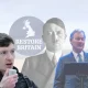 Rupert Lowe and Steve Laws of Restore Britain, and Adolf Hitler of the Nazi Party