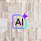 The word AI and a pile of old books