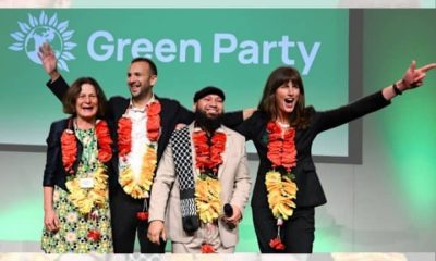 Zack Polanski, Mothin Ali, and Rachel Millward of the Green Party