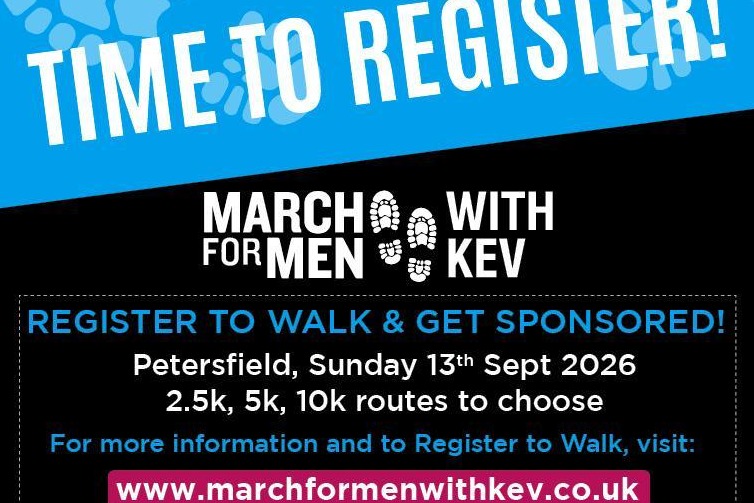 Registration is now open for March for Men with Kev 2026