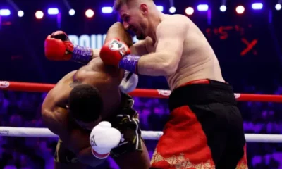 Prenga, right, in action with Joshua