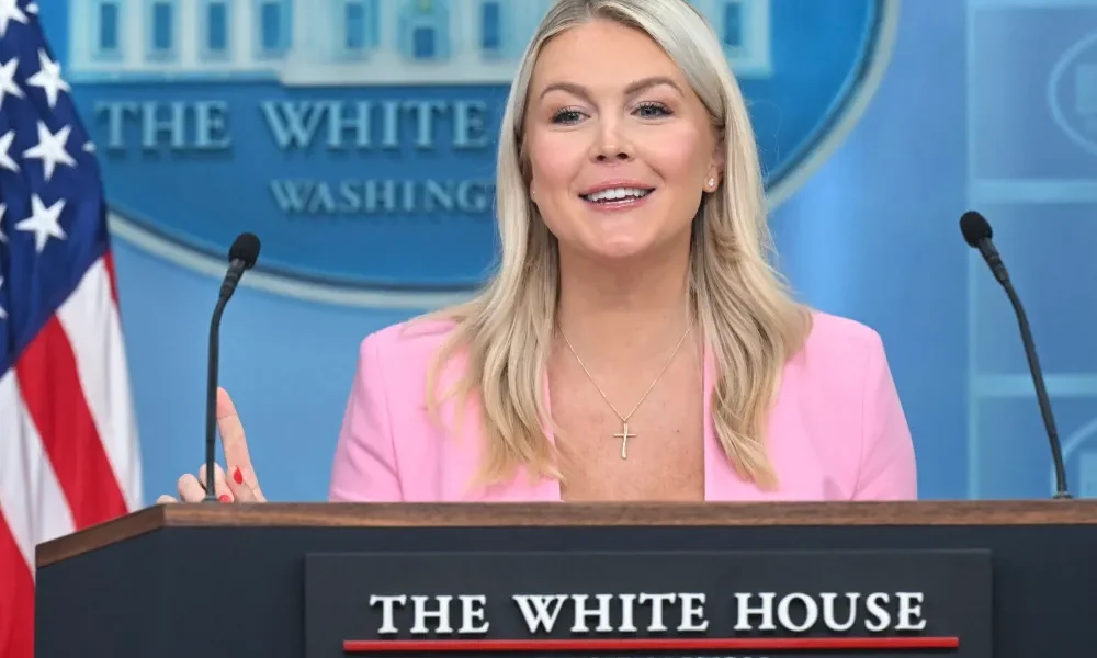Karoline Leavitt Reveals Husband Is at Home With Their Kids in 1st Briefing Since Maternity Leave