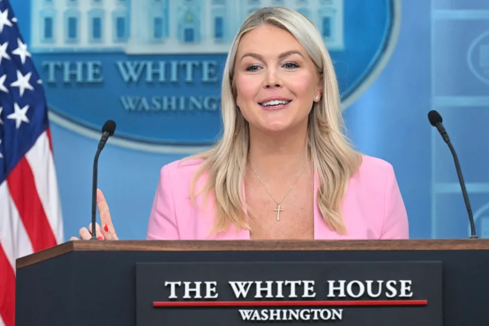 Karoline Leavitt Reveals Husband Is at Home With Their Kids in 1st Briefing Since Maternity Leave