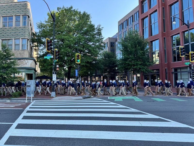 Masked Patriot Front white nationalists stage July 4 march through DC