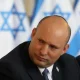 Then Prime Minister of Israel, Naftali Bennett, attends a weekly cabinet meeting in Jerusalem, May 29, 2022.