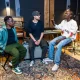 Espoir, Kensaye and Wan, artists of the (No More) Radio Silence Collective.