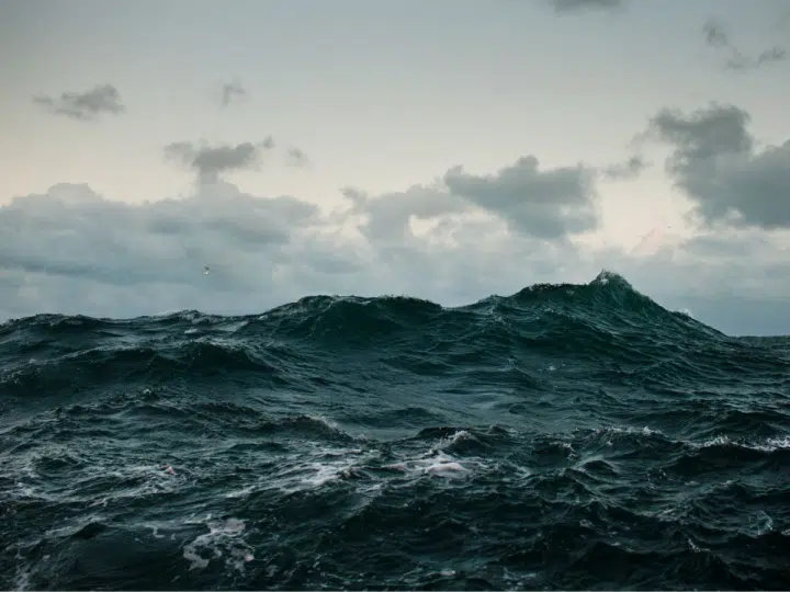 Just the dark North Sea waves thrashing and moody skies above. Andy Burnham has allegedly been lobbied to drill into the North Sea