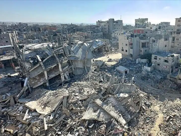The Nuseirat refugee camp after it was bombed by the IOF on 8 June 2024