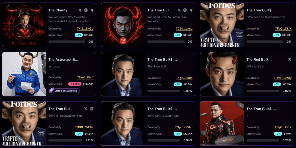 Justin Sun's NFT marketplace managed just four sales last month