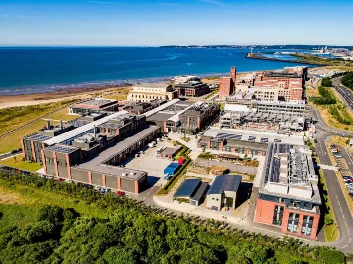 Swansea uni aerial view