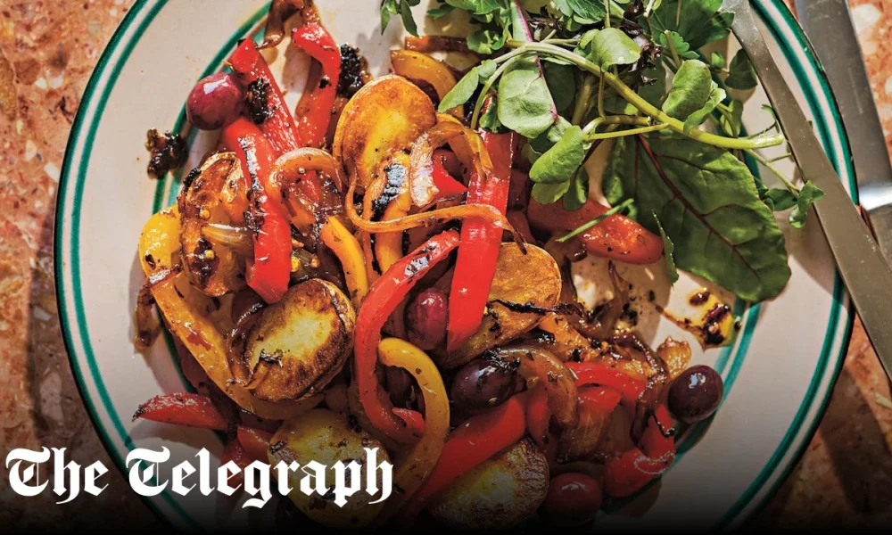 Peppers and potatoes in padella