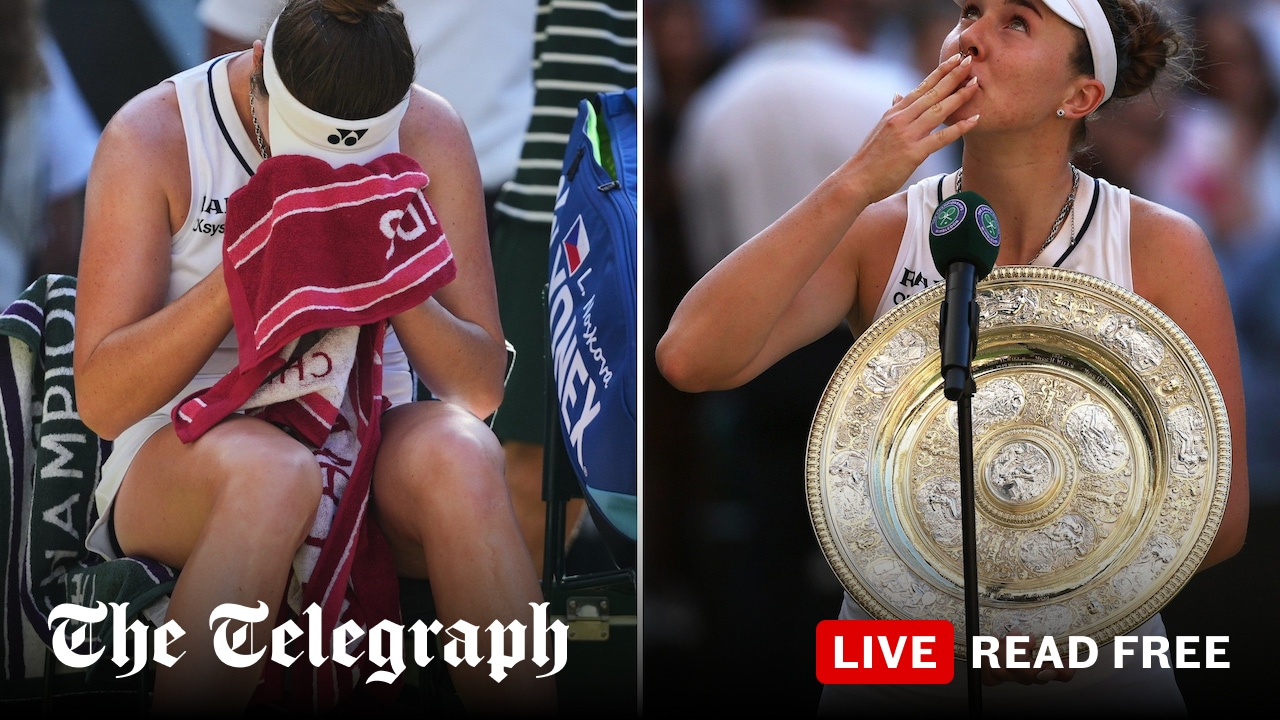 Noskova overcomes second-set collapse to win Wimbledon women’s title