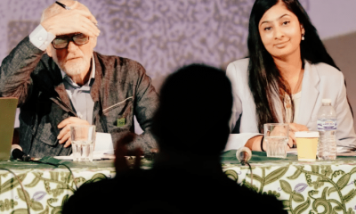 Jeremy Corbyn and Zarah Sultana, of Your Party, take part in a discussion on Your Party, their new political party, at The World Transformed conference, at Niamos Radical Arts Centre in Hulme, Manchester, October 10, 2025