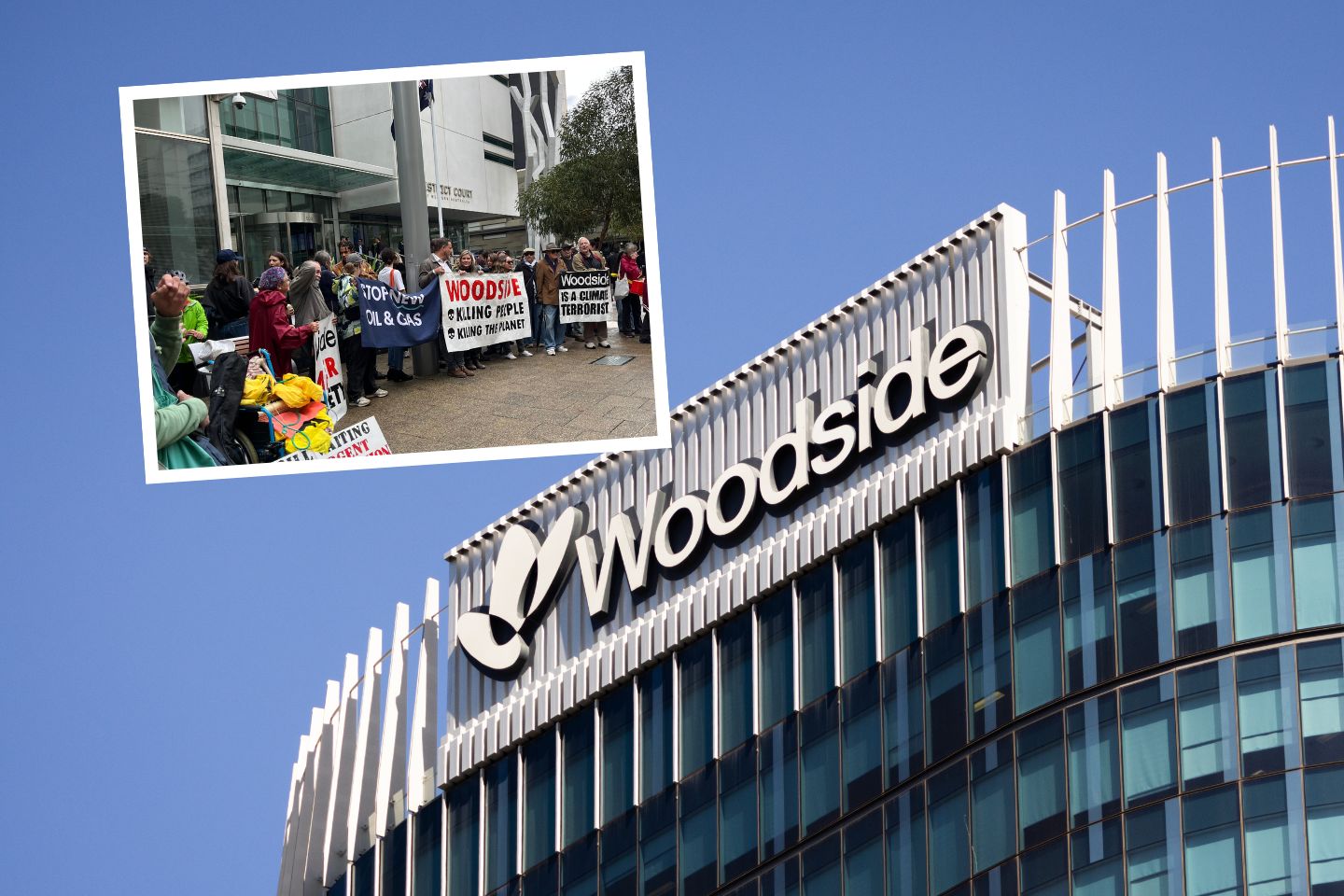 Woodside pursues HQ gas leak protesters
