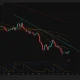 XRP daily chart showing price rebounding toward $1.07 while remaining below key moving averages and a descending trendline.