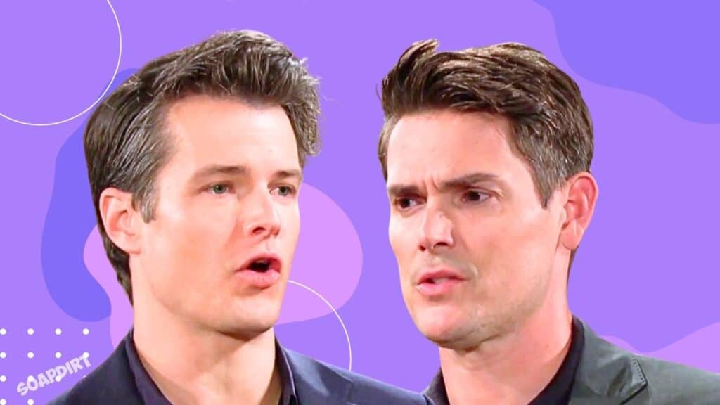 Young and the Restles: Kyle Abbott (Michael Mealor) - Adam Newman (Mark Grossman)