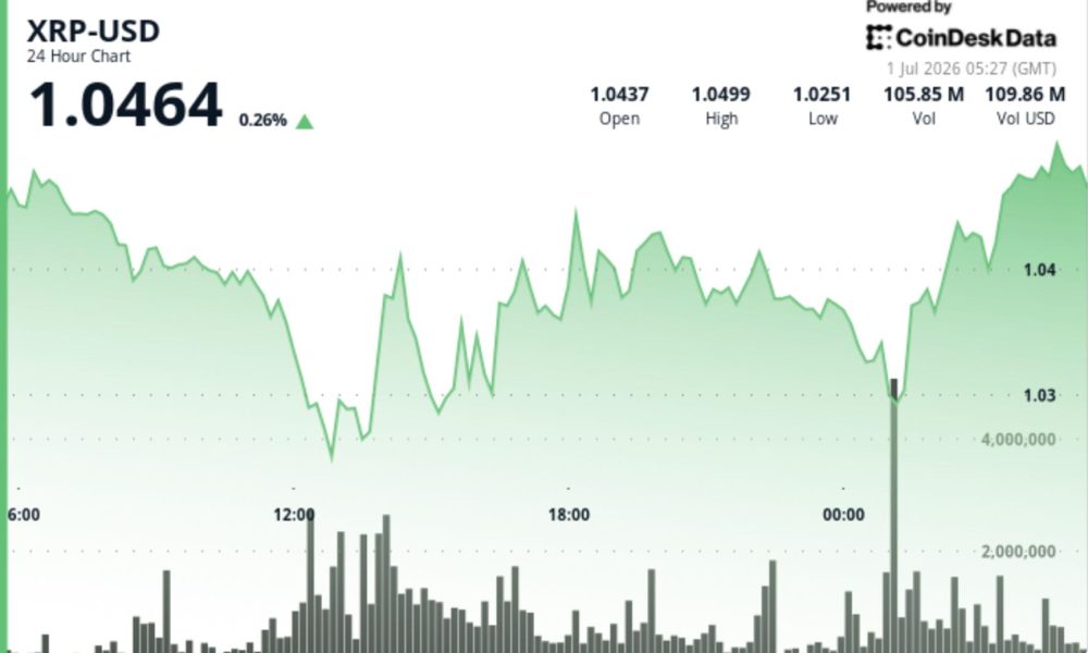 Ripple-linked token holds $1 as network activity improves